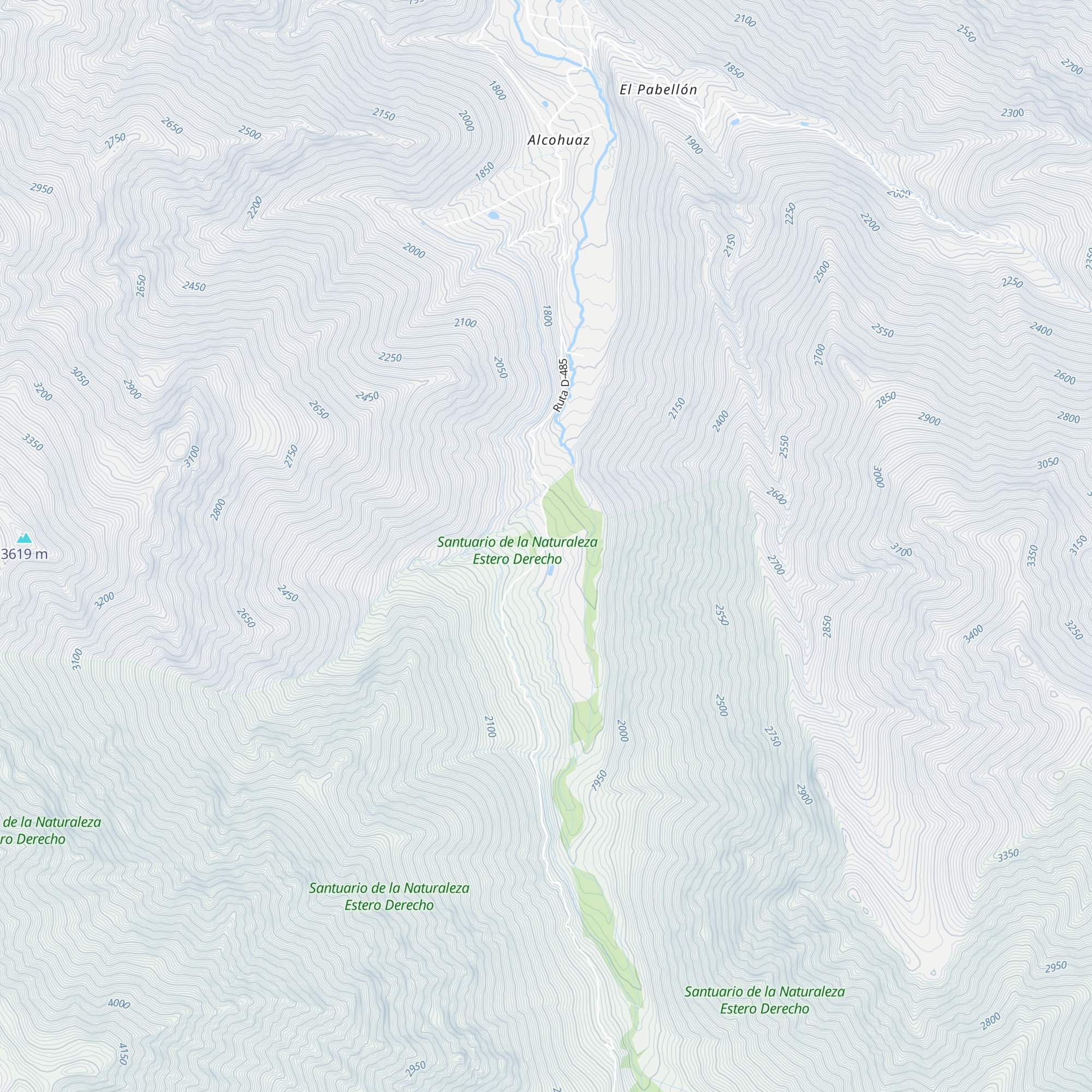 Refugio de Ingreso a Estero Derecho map