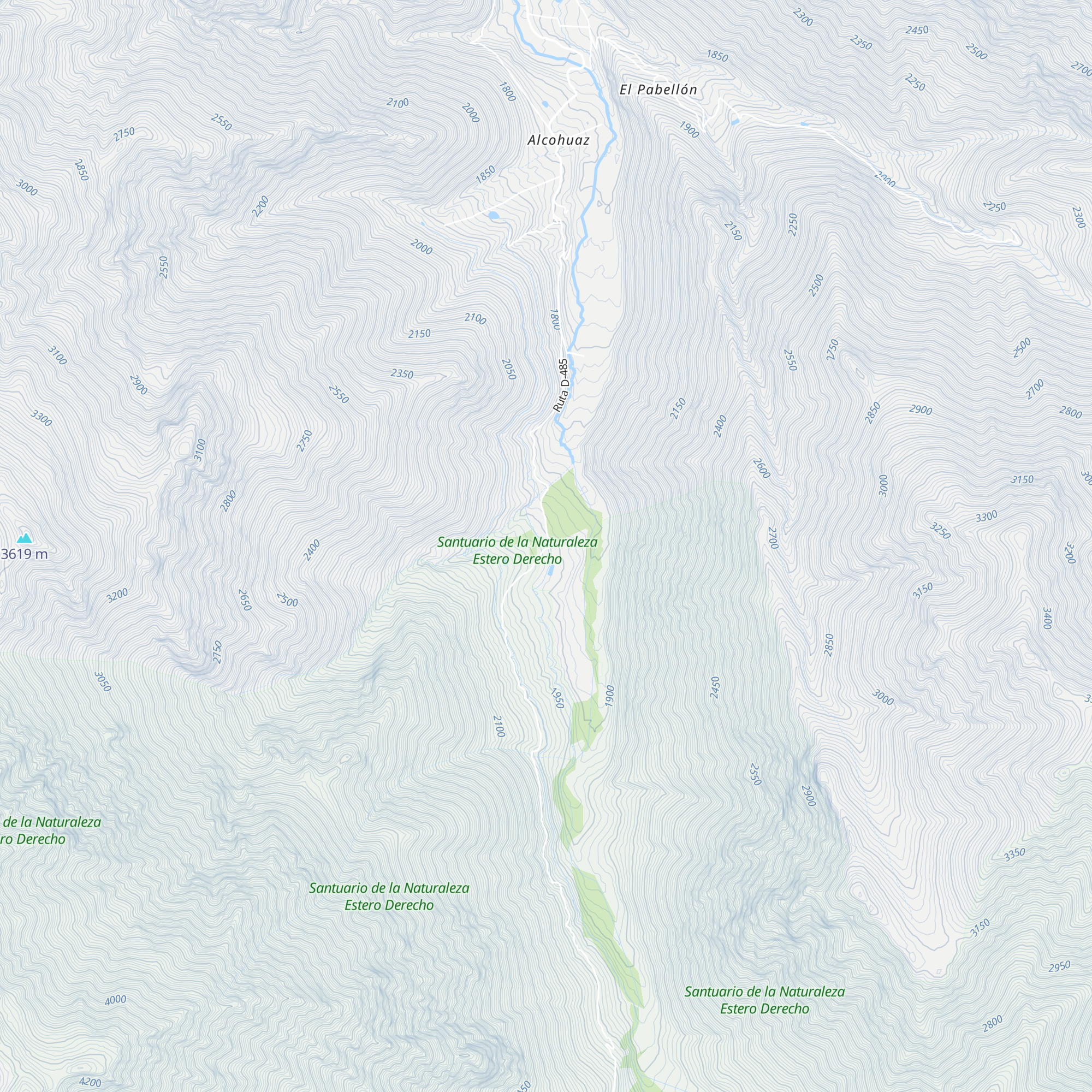 Refugio de Ingreso a Estero Derecho map