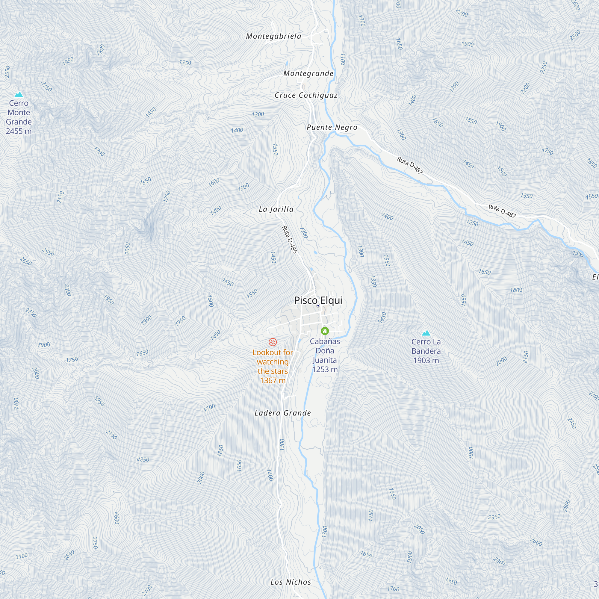 Cabañas Lumalen map