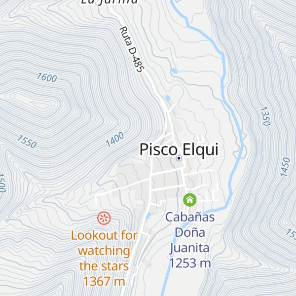Map of Cabañas Lumalen