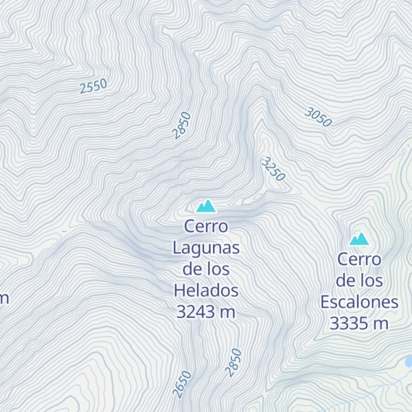 Map of Cerro Lagunas de los Helados