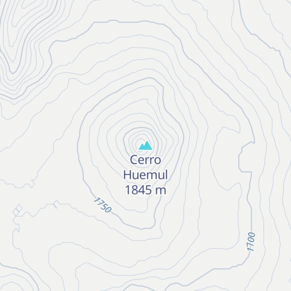 Map of Cerro Huemul