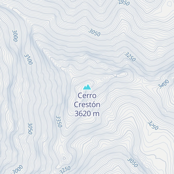 Map of Cerro Crestón