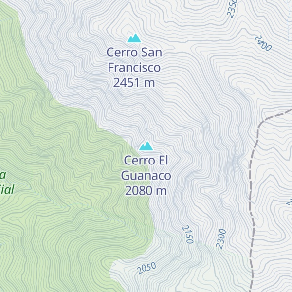 Map of Cerro El Guanaco