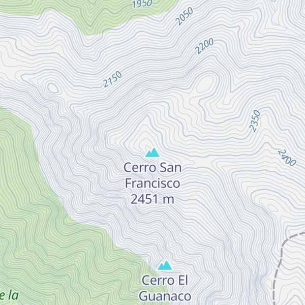 Map of Cerro San Francisco