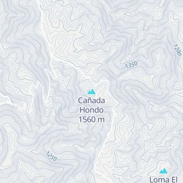 Map of Cañada Hondo