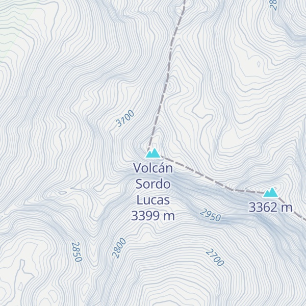 Map of Volcán Sordo Lucas