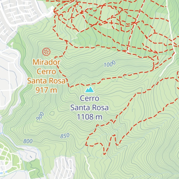 Map of Cerro Santa Rosa