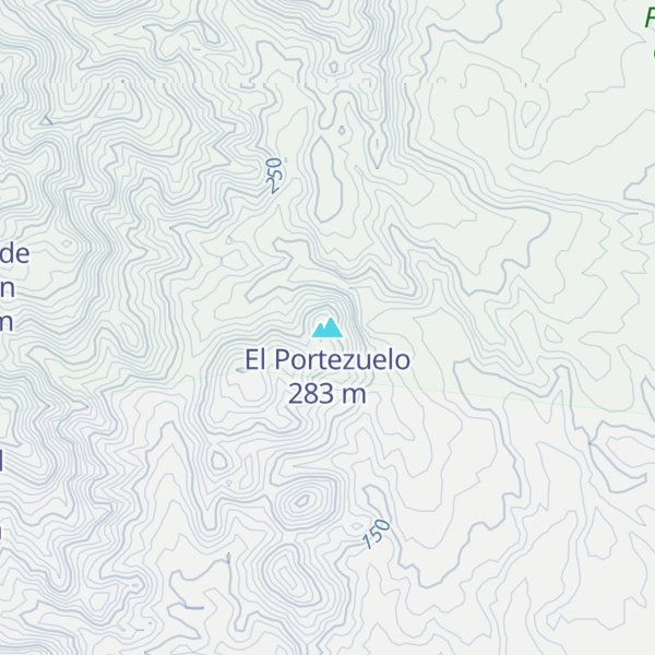 Map of El Portezuelo