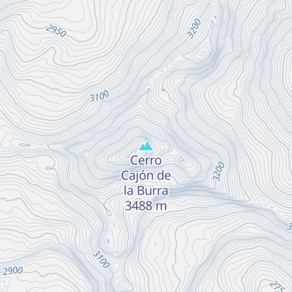 Map of Cerro Cajón de la Burra