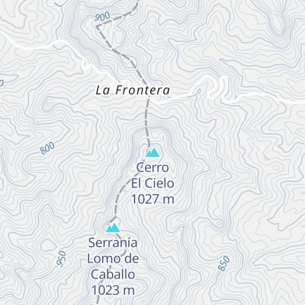 Map of Cerro El Cielo