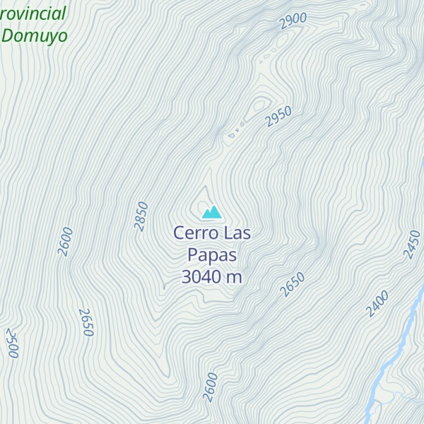 Map of Cerro Las Papas