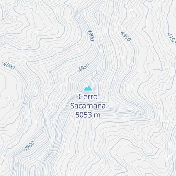 Map of Cerro Sacamana