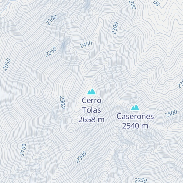 Map of Cerro Tolas
