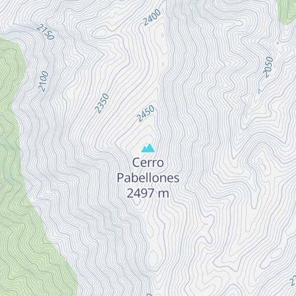 Map of Cerro Pabellones