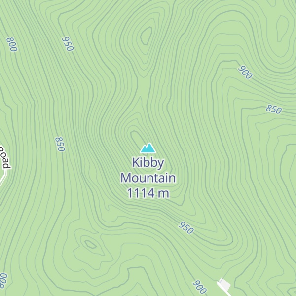 Map of Kibby Mountain