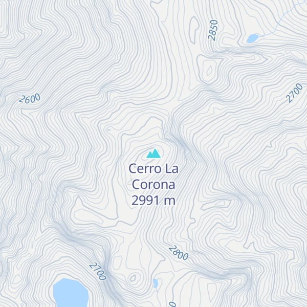 Map of Cerro La Corona