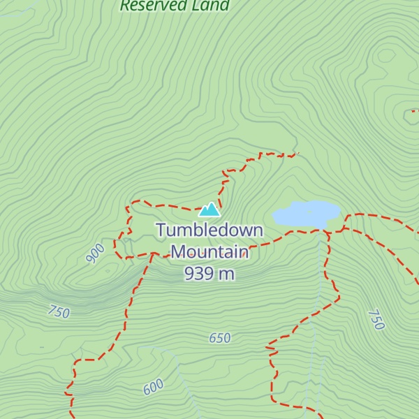 Map of Tumbledown Mountain