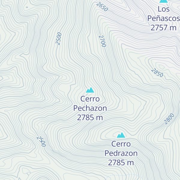 Map of Cerro Pechazon