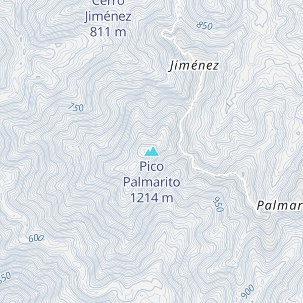 Map of Pico Palmarito