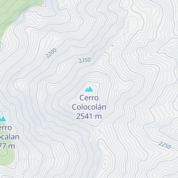 Map of Cerro Colocolán