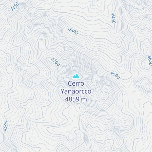 Map of Cerro Yanaorcco