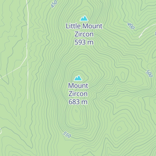 Map of Mount Zircon