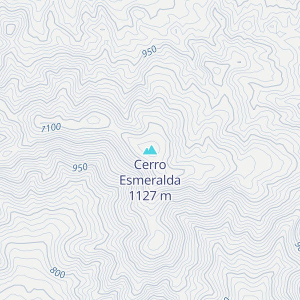 Map of Cerro Esmeralda