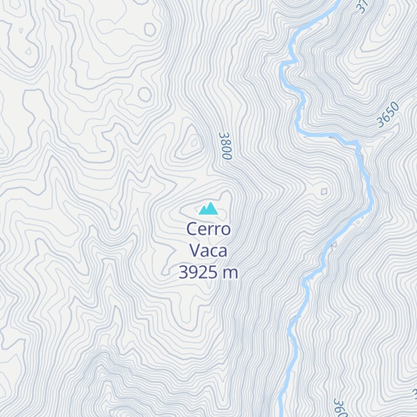 Map of Cerro Vaca