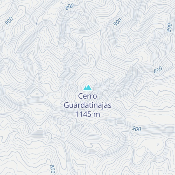 Map of Cerro Guardatinajas