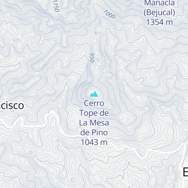Map of Cerro Tope de La Mesa de Pino
