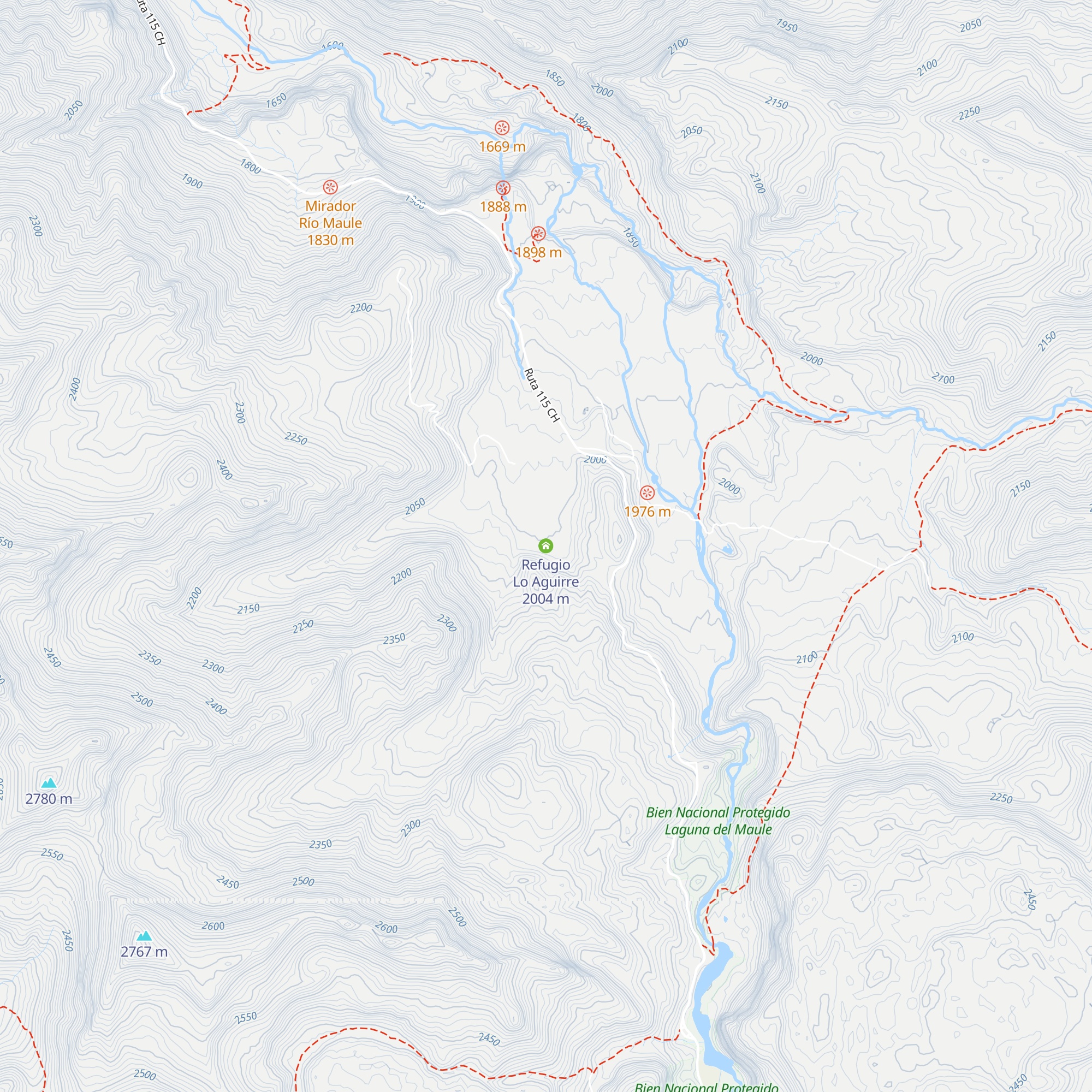 Refugio Lo Aguirre map