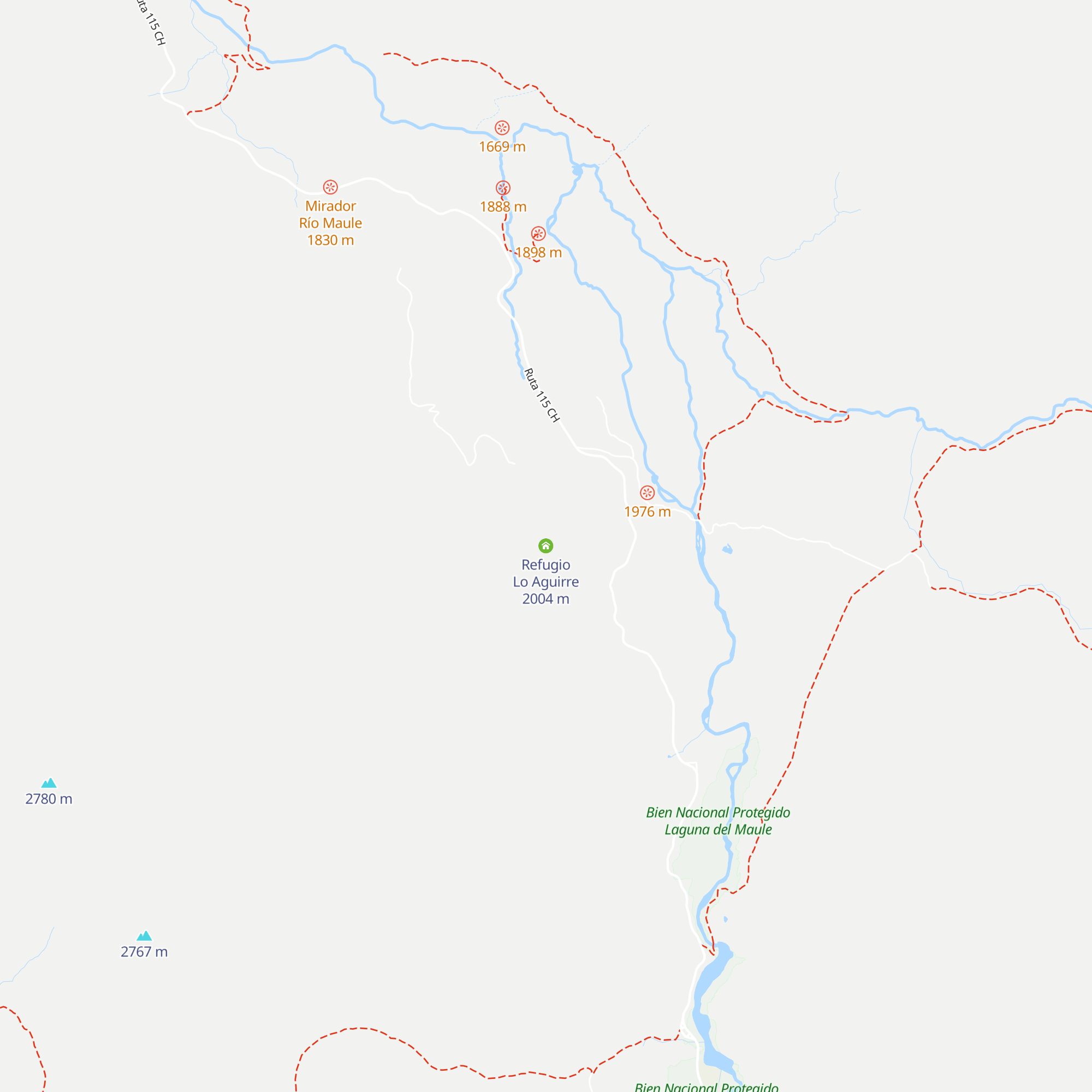 Refugio Lo Aguirre map