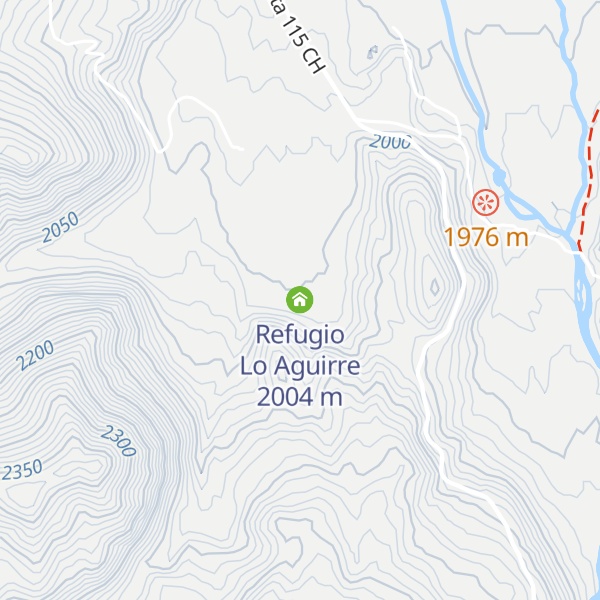 Map of Refugio Lo Aguirre