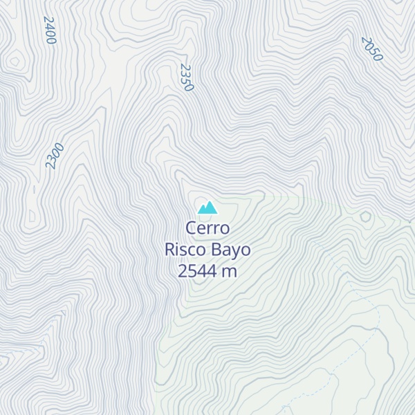 Map of Cerro Risco Bayo