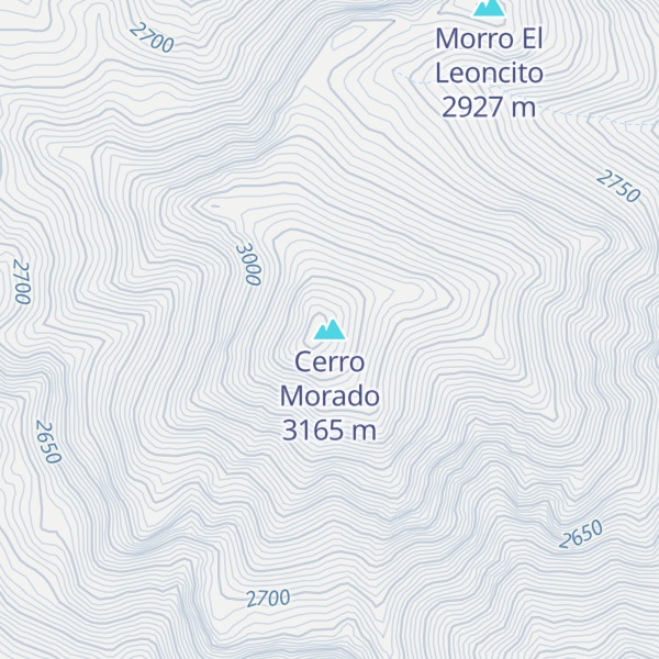 Map of Cerro Morado