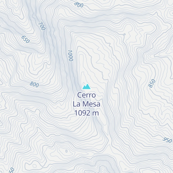 Map of Cerro La Mesa