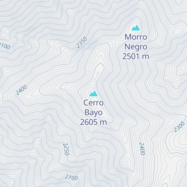 Map of Cerro Bayo