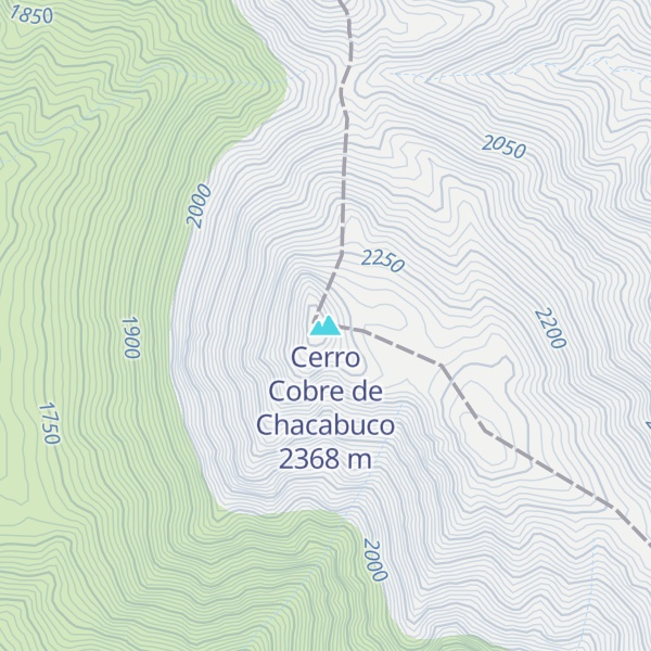 Map of Cerro Cobre de Chacabuco