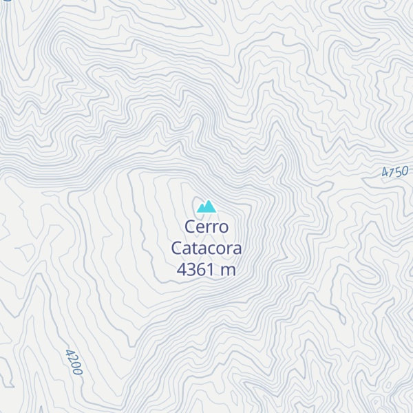 Map of Cerro Catacora