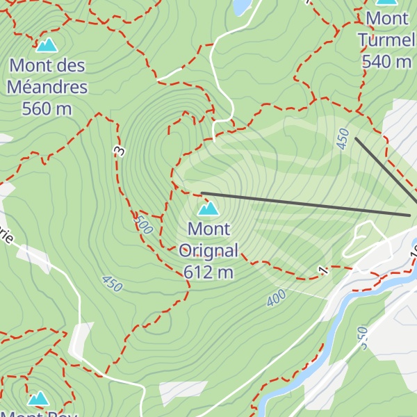 Map of Mont Orignal