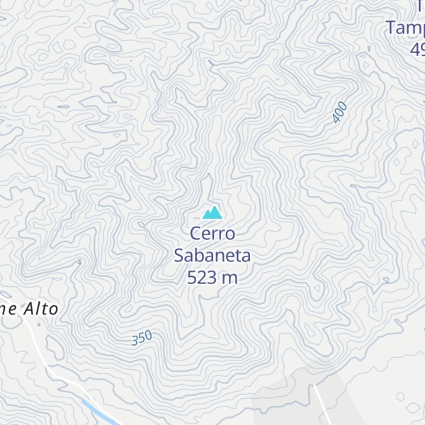 Map of Cerro Sabaneta