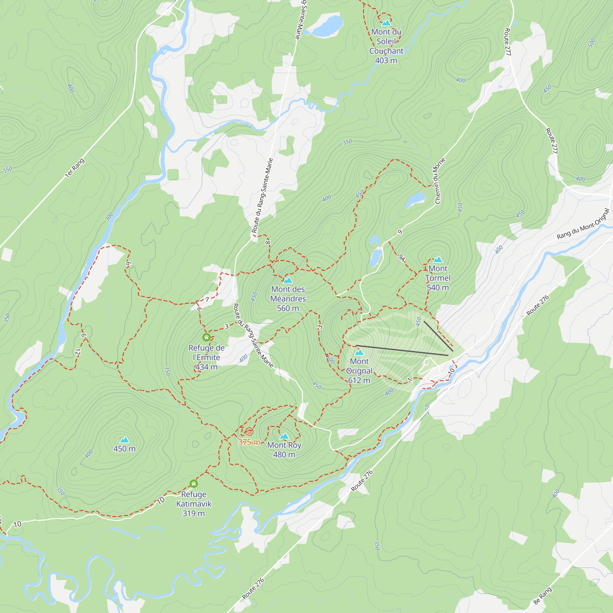 Refuge à Odilon map