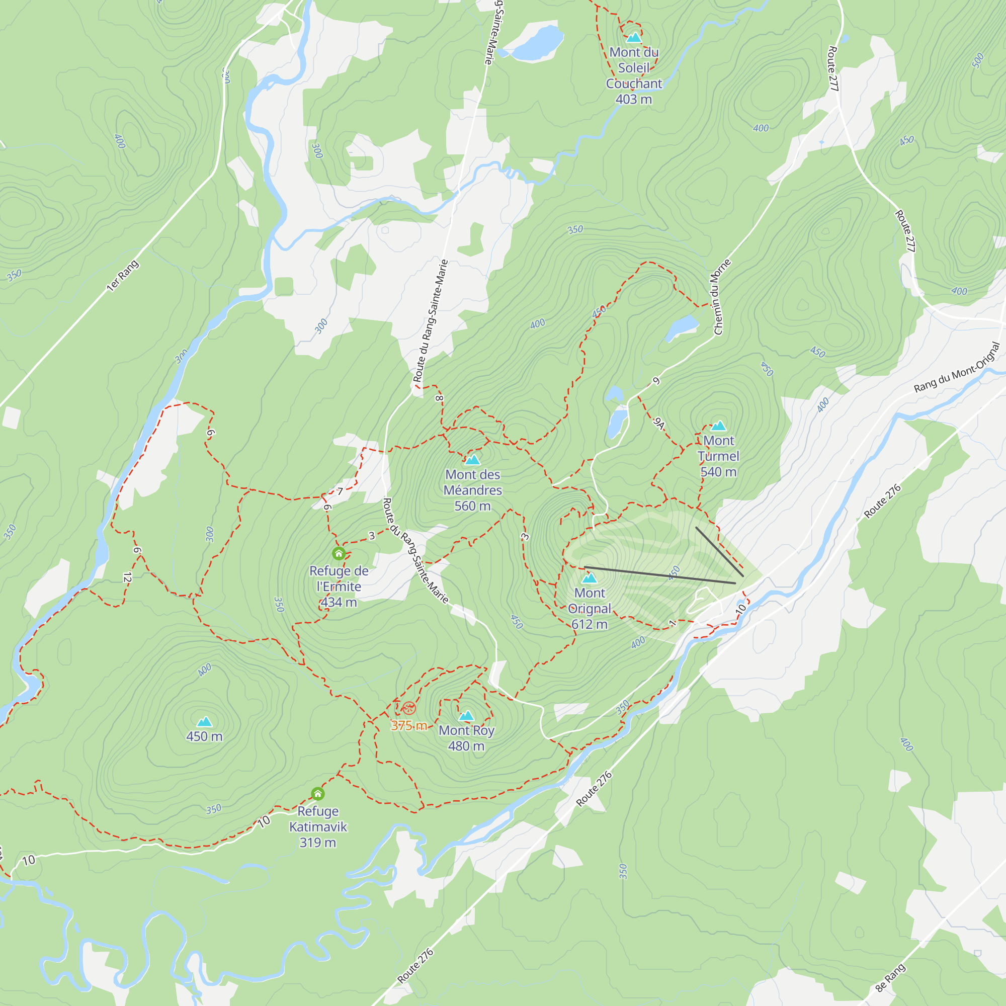 Refuge à Odilon map