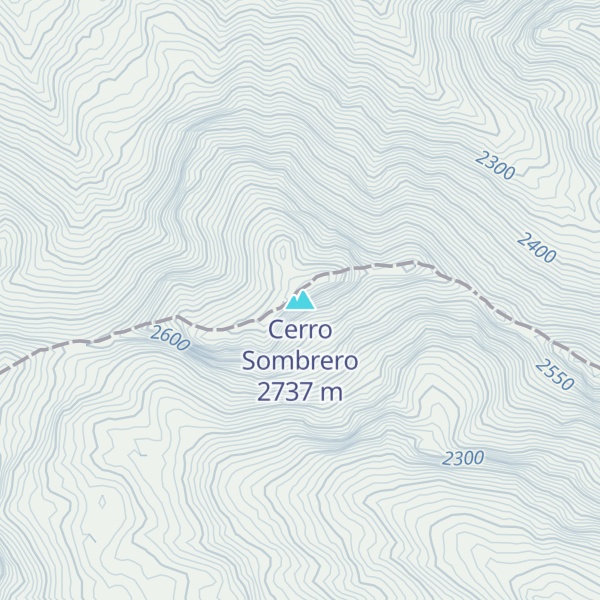 Map of Cerro Sombrero