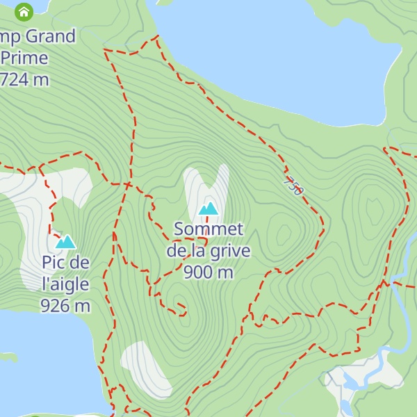 Map of Sommet de la grive