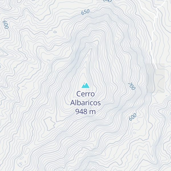 Map of Cerro Albaricos
