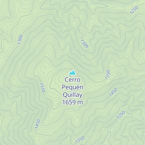 Map of Cerro Pequén Quillay