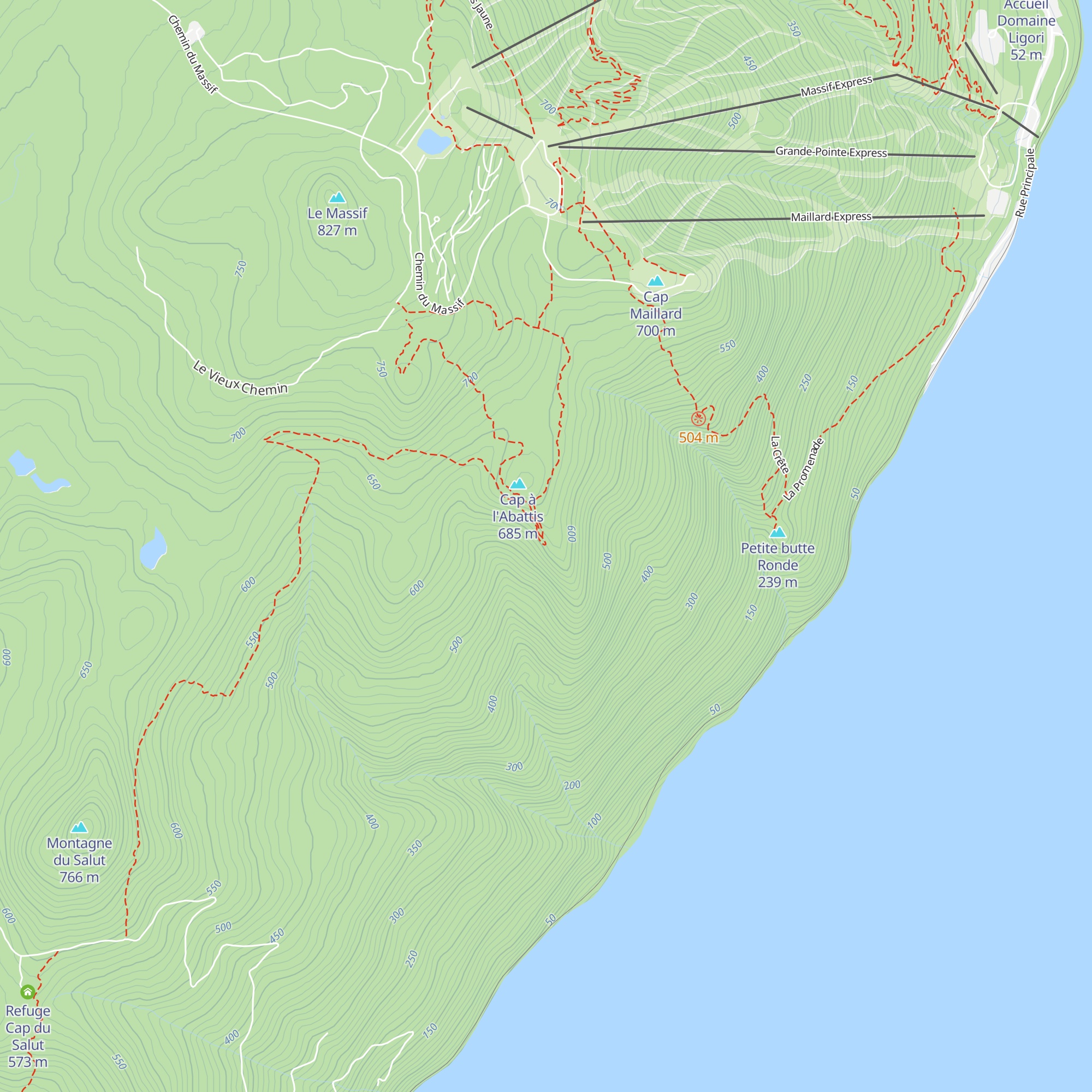 Refuge l'Abattis map