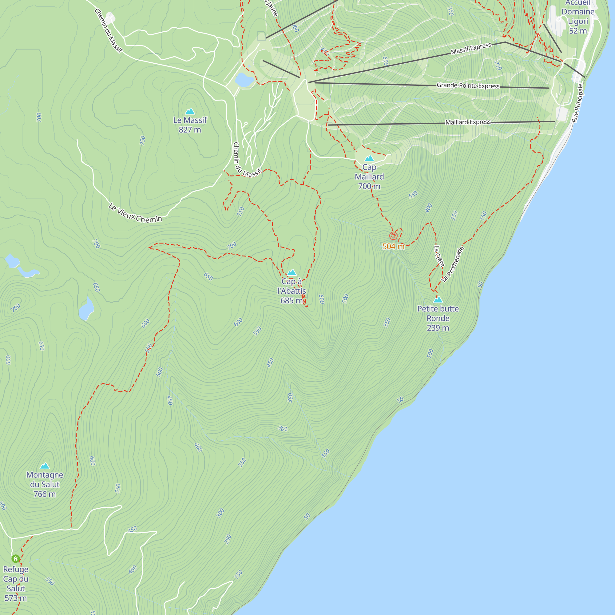 Refuge l'Abattis map